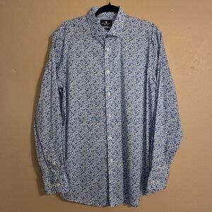 PSYCHO BUNNY | Robert Godley Ditzy Floral Print Button Down Shirt Men's‎ SZ M